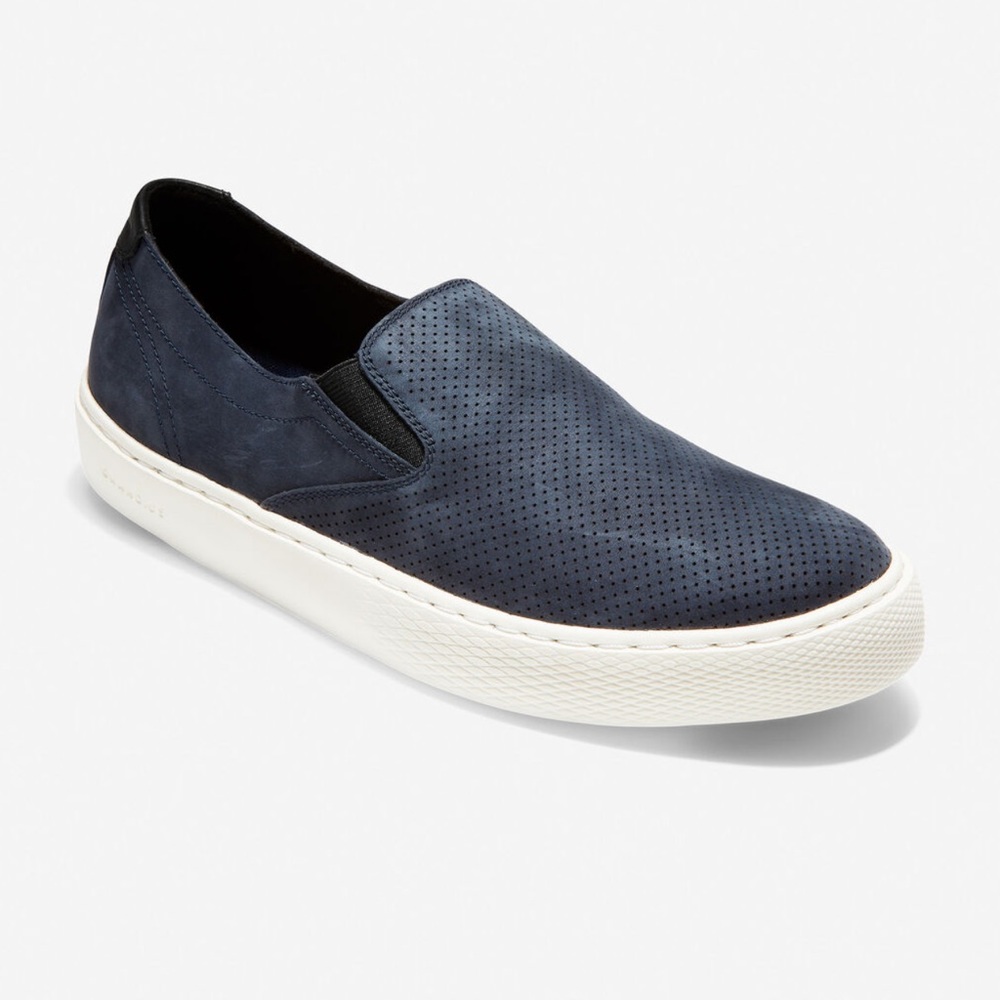 Cole Haan Navy Blue Slip-On Sneakers